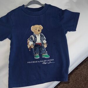 Ralph Lauren Kids Blue Polo Bear T-Shirt